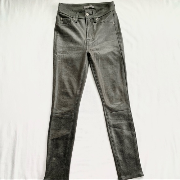 7 For All Mankind faux leather skinny jeans - Picture 1 of 5